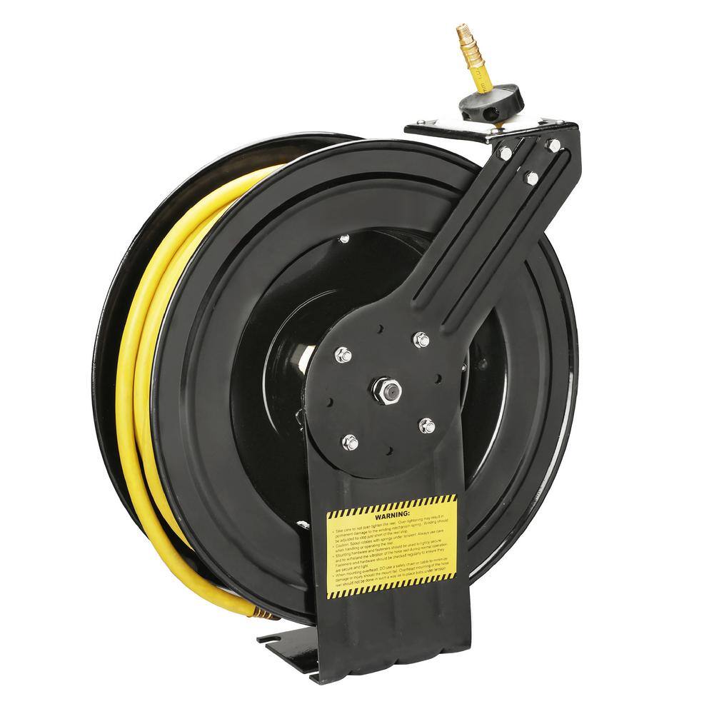 BIGBIGMART 353993TQD 3/8 in. 100 ft. Mountable Retractable 300 PSI Air Hose with Reel
