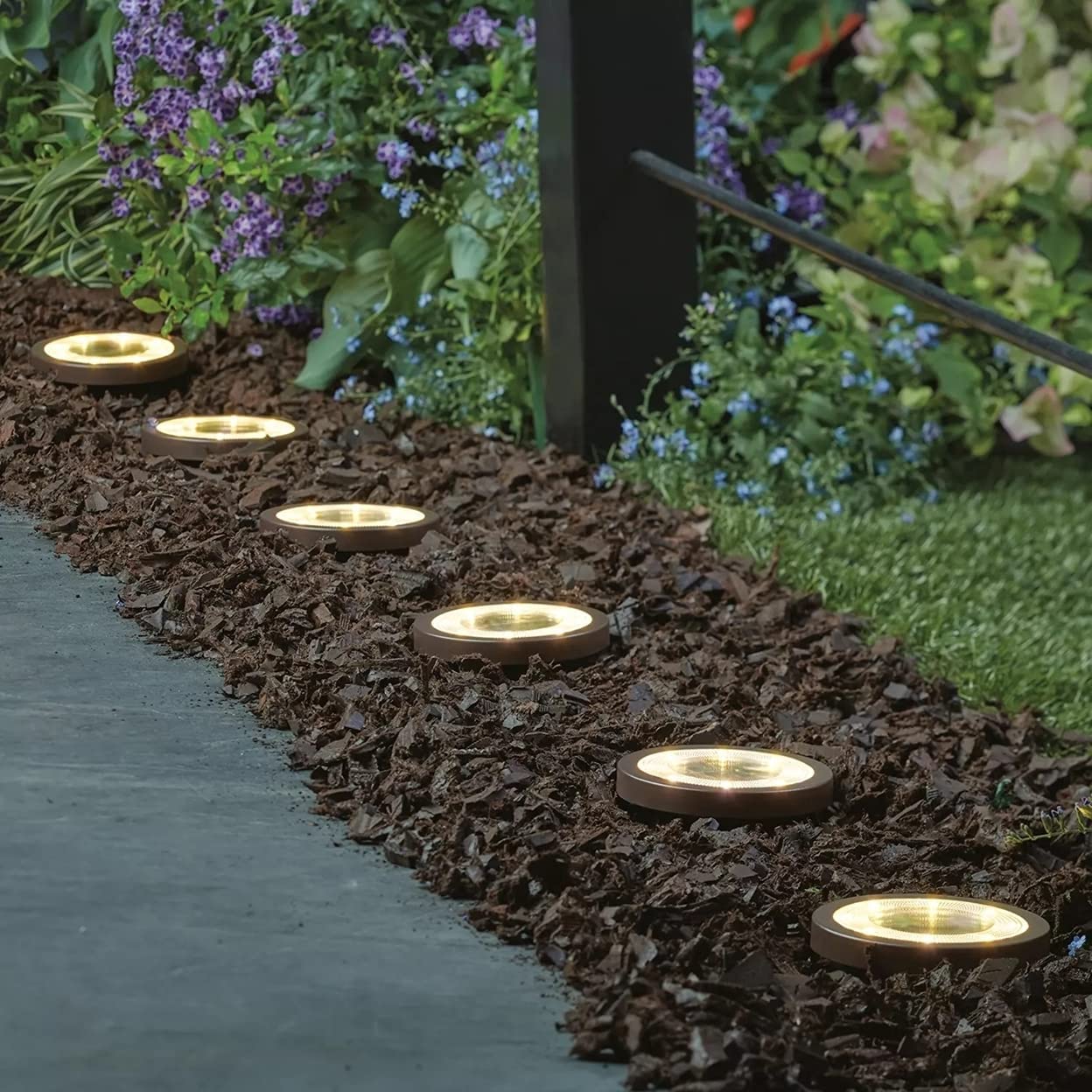 Member-s Mark 6-Piece Oil-Rubbed Bronze LED Solar Disc Lights