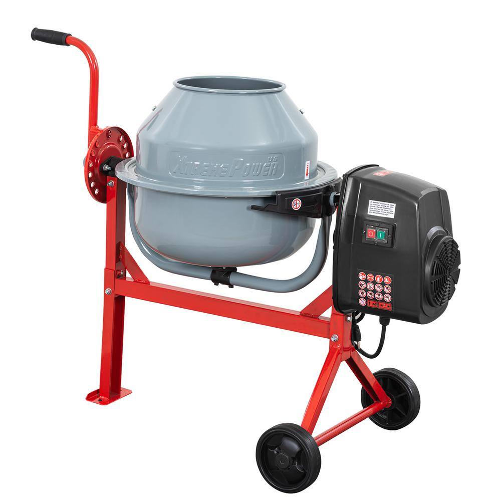 XtremepowerUS 67006-H 1.6 cu. ft. 46 l 150-Watt Electric Low Profile Concrete Cement Mixer Barrow Mixing