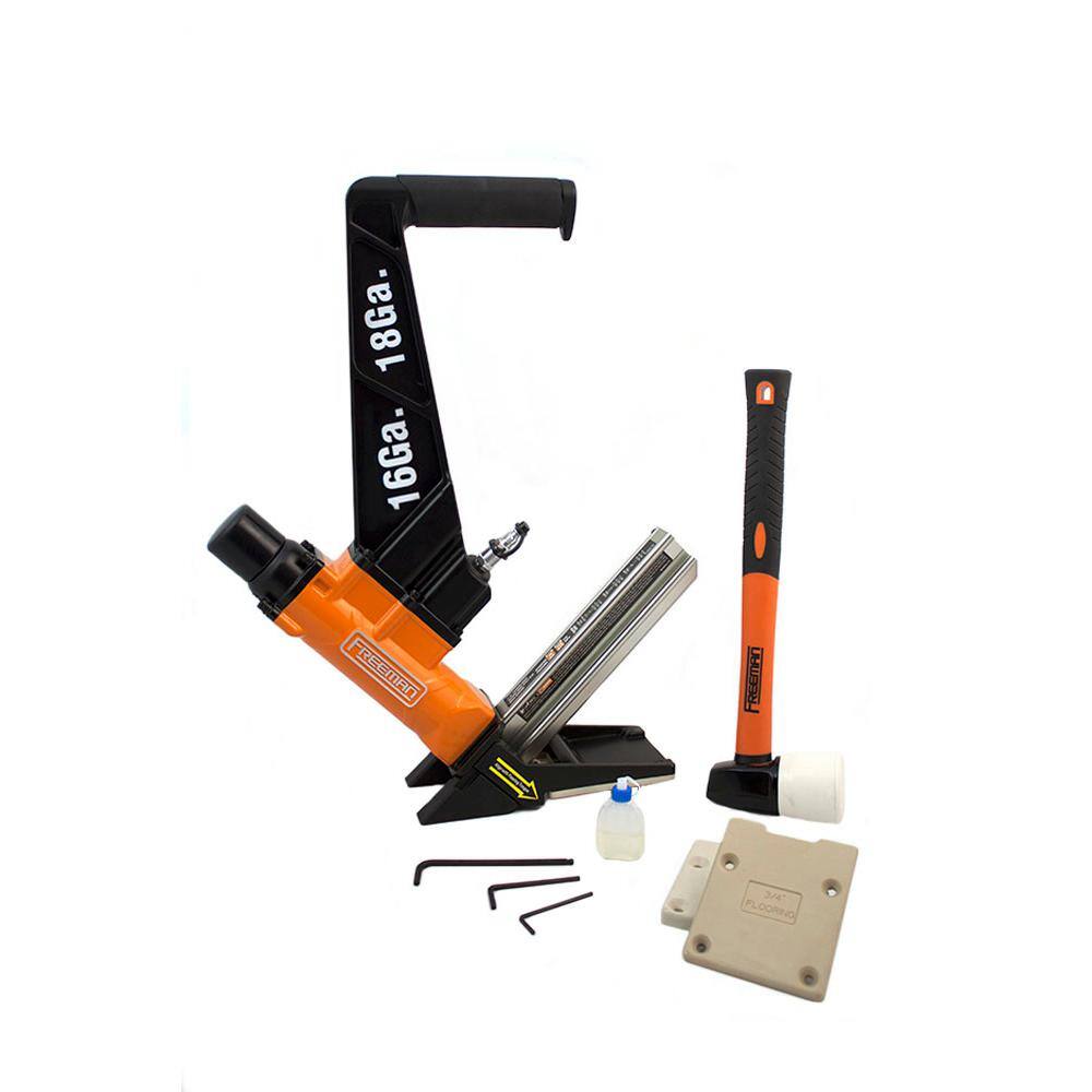 Freeman PF1618GLCN Pneumatic 3-in-1 16-Gauge and 18-Gauge 2 in. Flooring Nailer