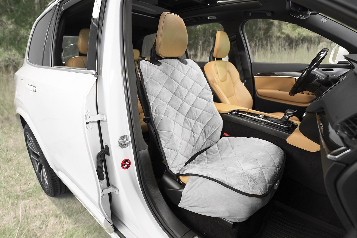 Plush Paws Products Quilted Velvet Waterproof Co-Pilot Bucket Car Seat Cover. Standard