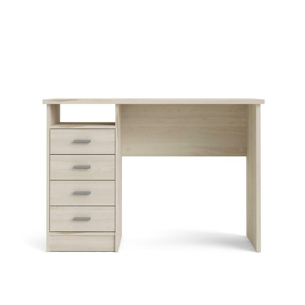 Tvilum 80146Pfl 44 in. Rectangular Light Woodgrain 4-Drawer Writing Desk with Built in Storage