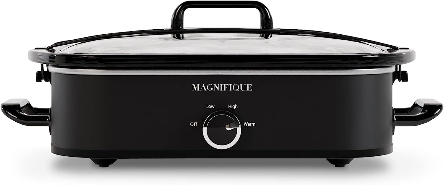 Magnifique 4-Quart Casserole Manual Slow Cooker with Keep Warm Setting - Perfect Kitchen Small Appliance for Family Dinners - Large Enough to Serve 4+ People