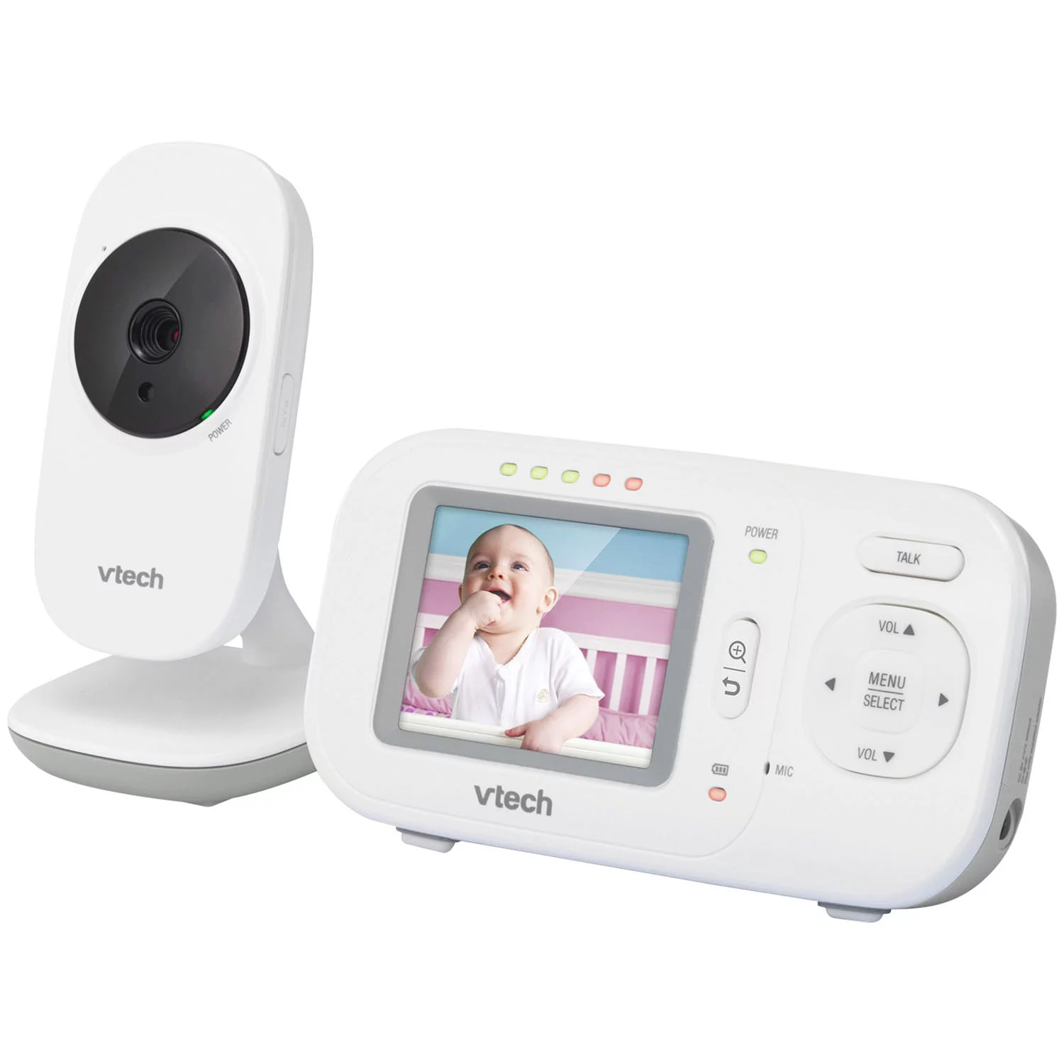VTech 2.4″ Full-Color Digital Video Baby Monitor & Automatic Night Vision. VM2251