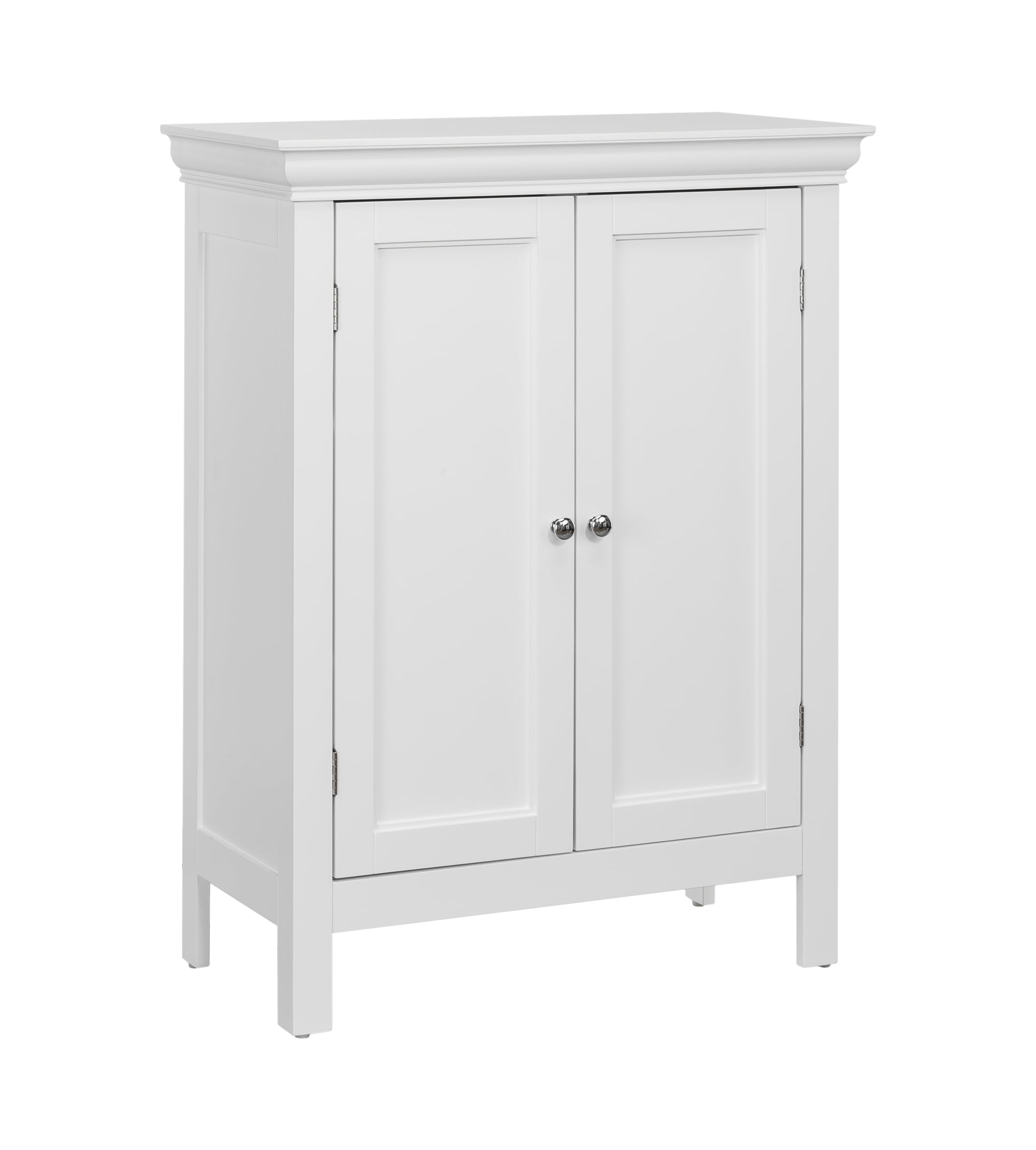 Teamson Home Stratford Wooden Floor Cabinet with 2 Shelves. White