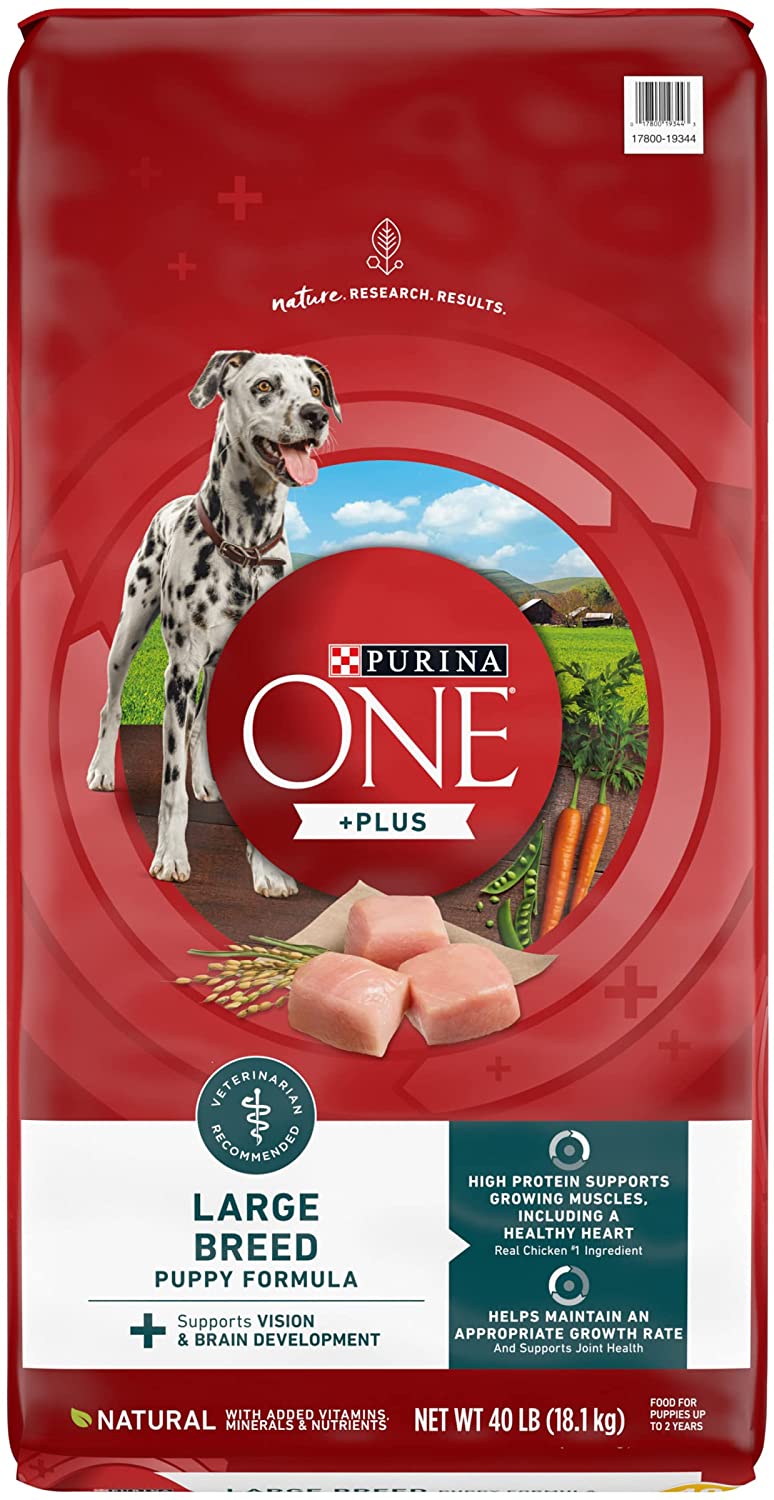 Purina ONE Natural. High Protein. Large Breed Dry Dog Food. +Plus Large Breed Formula - 40 lb. Bag