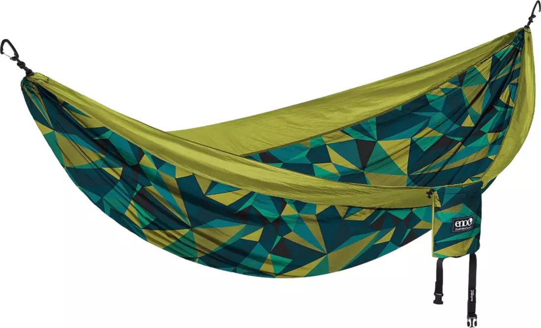 ENO DoubleNest Print Hammock - Boulder/Melon