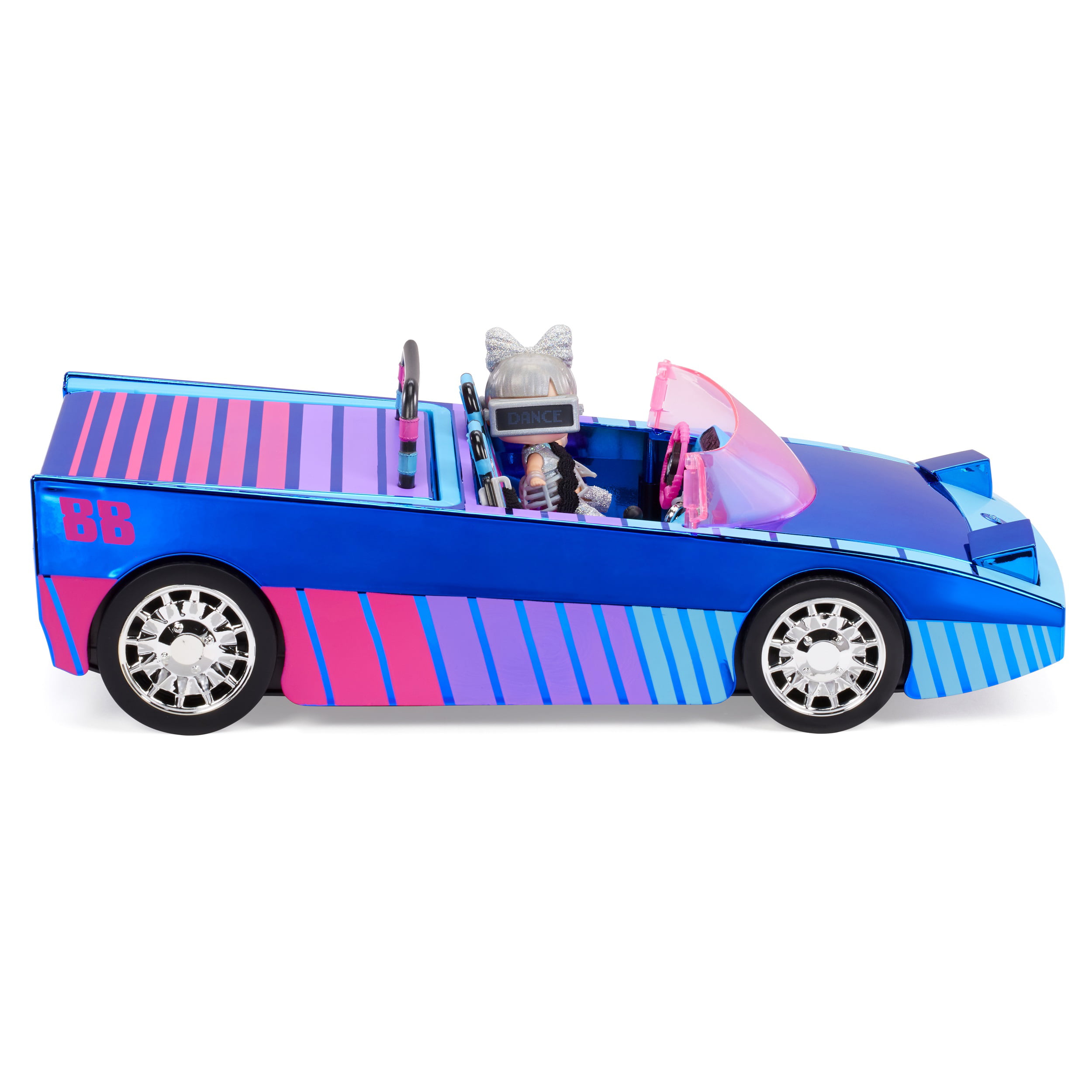 LOL Surprise Dance Machine Car With Exclusive Doll. Surprise Pool and Dance Floor. Multicolor and Magic Blacklight. For Kids