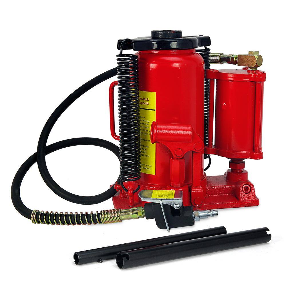 STARK USA 50504-H2 20-Ton Air Hydraulic Bottle Jack Manual Lifts Hoist