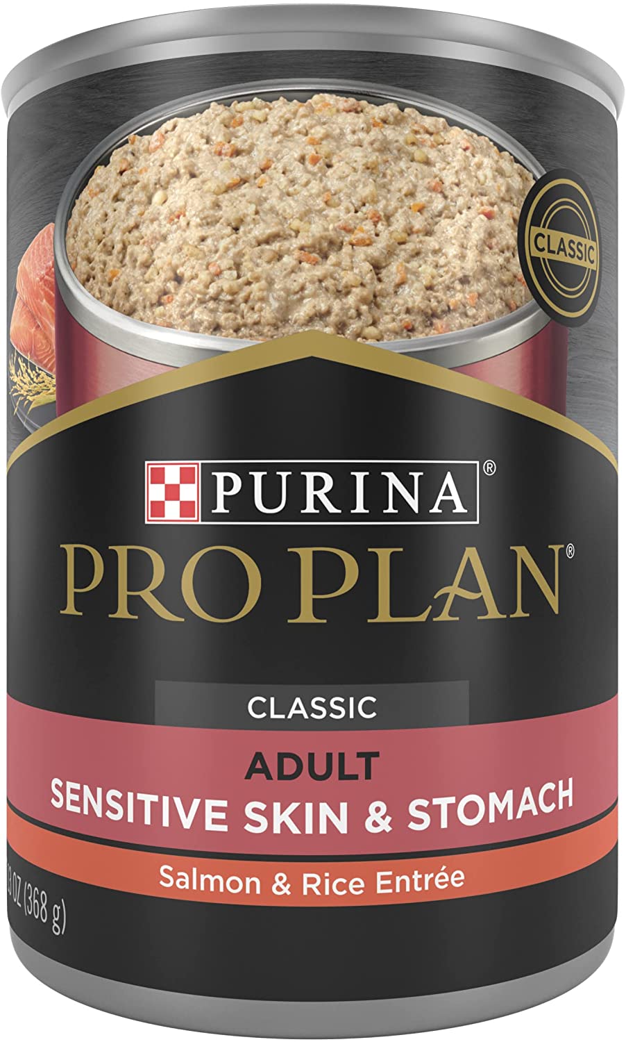 Purina Pro Plan Sensitive Skin & Stomach. Adult Wet Dog Food. 12-Pack Cans 13 oz.