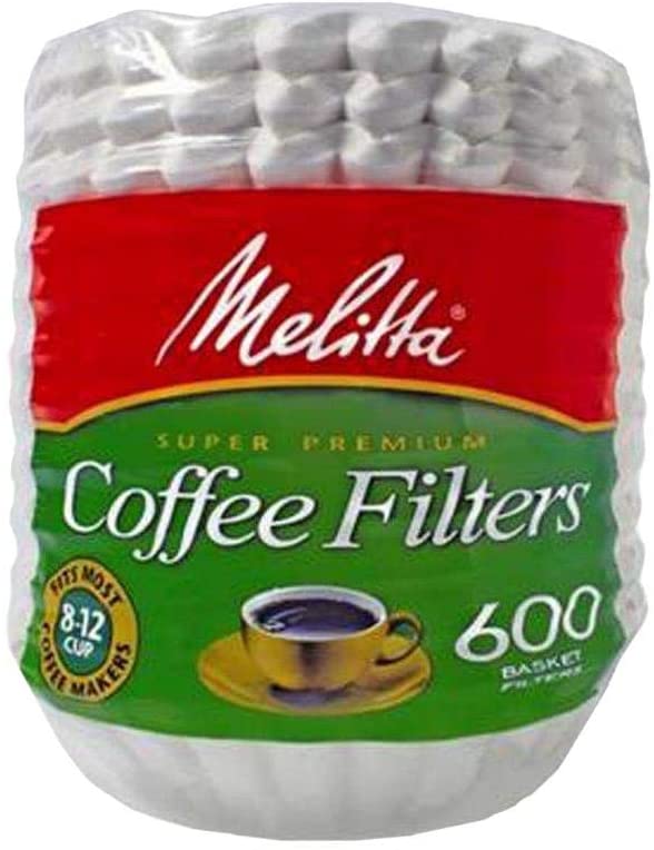 Melitta 600 Coffee Filters. Basket. Pack of 600. 8-12 Cups. White