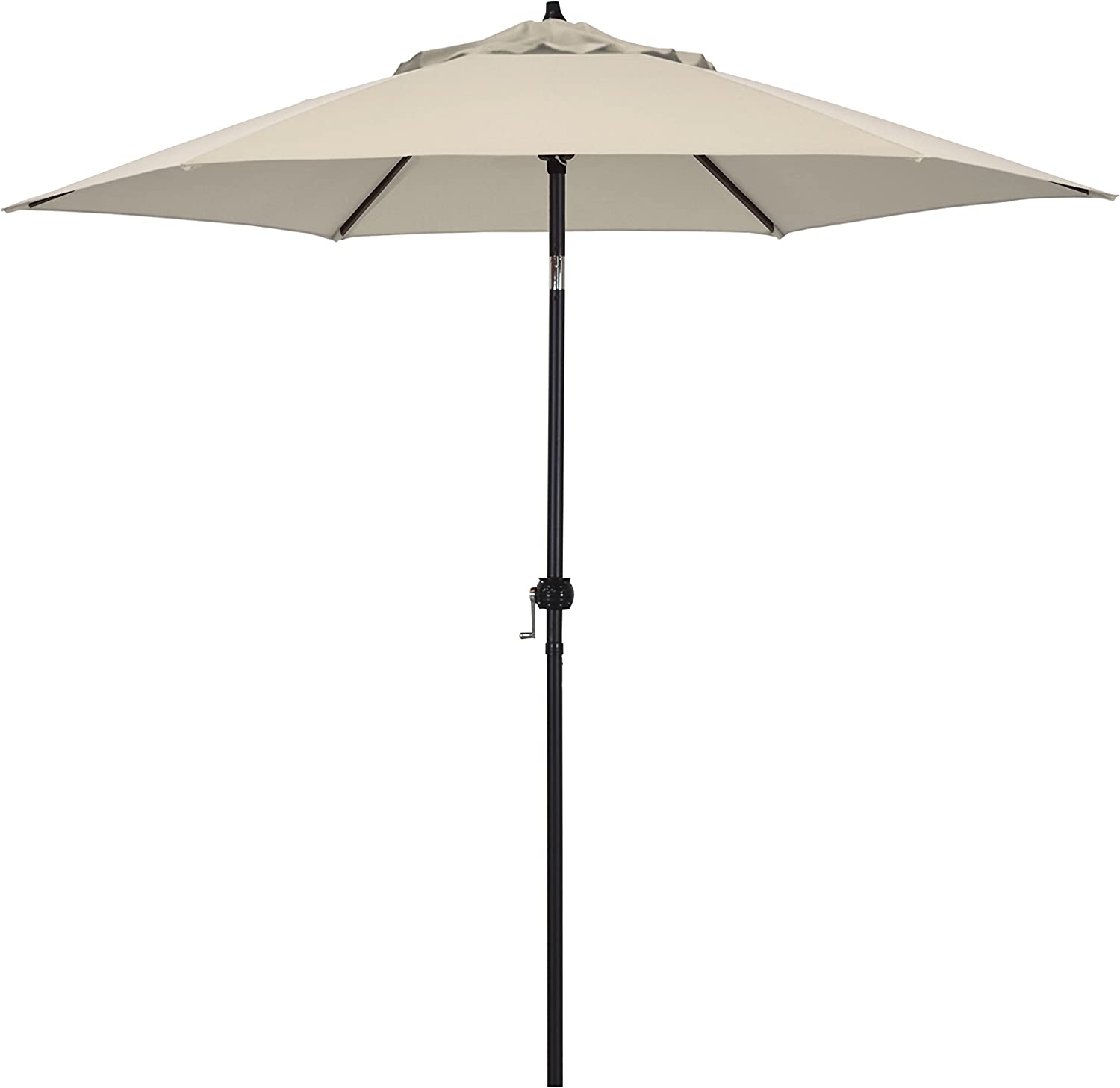 Astella  9-ft Solid Push-Button Tilt Market Patio Umbrella. Antique Beige