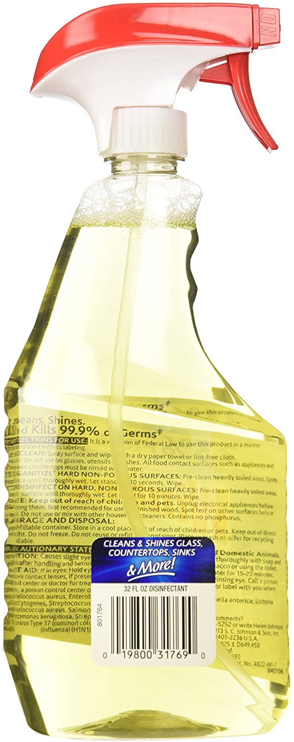 Windex Economy Size Antibacterial Multi-Surface Cleaner. 32 oz-2 pack