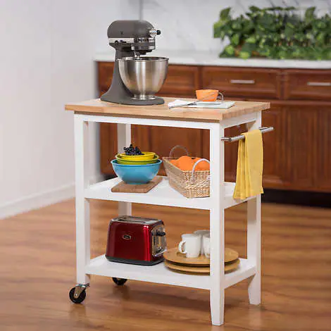 TRINITY 3-tier Kitchen Cart. White