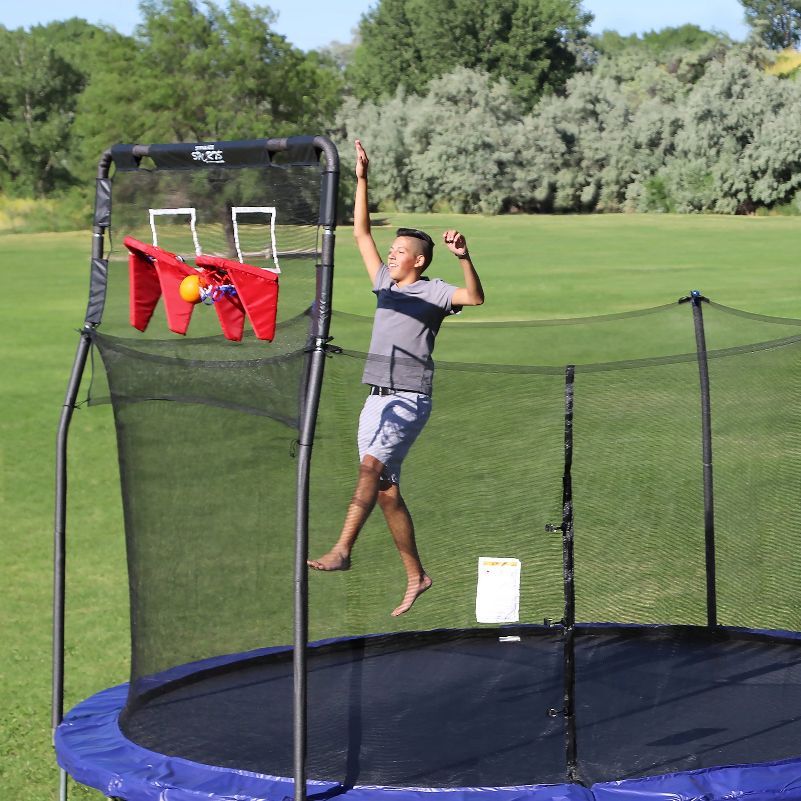 Skywalker Trampolines Double Basketball Hoop for 15 Ft. Trampoline Games