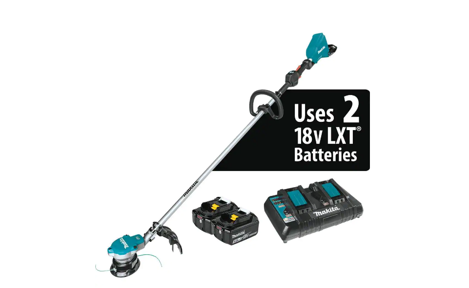Makita XRU15PT 18-Volt X2 (36-Volt) LXT Lithium-Ion Brushless Cordless String Trimmer Kit (5.0 Ah)