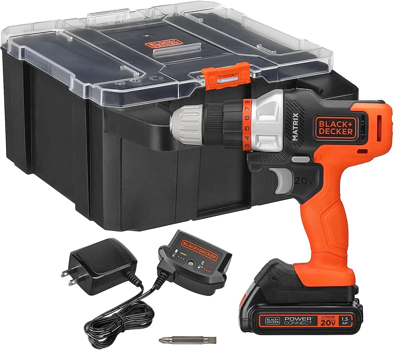 BLACK+DECKER BLACK+DECKER MATRIX 20V MAX* Drill Kit with Storage Case (BDCDMT120CSTFF)