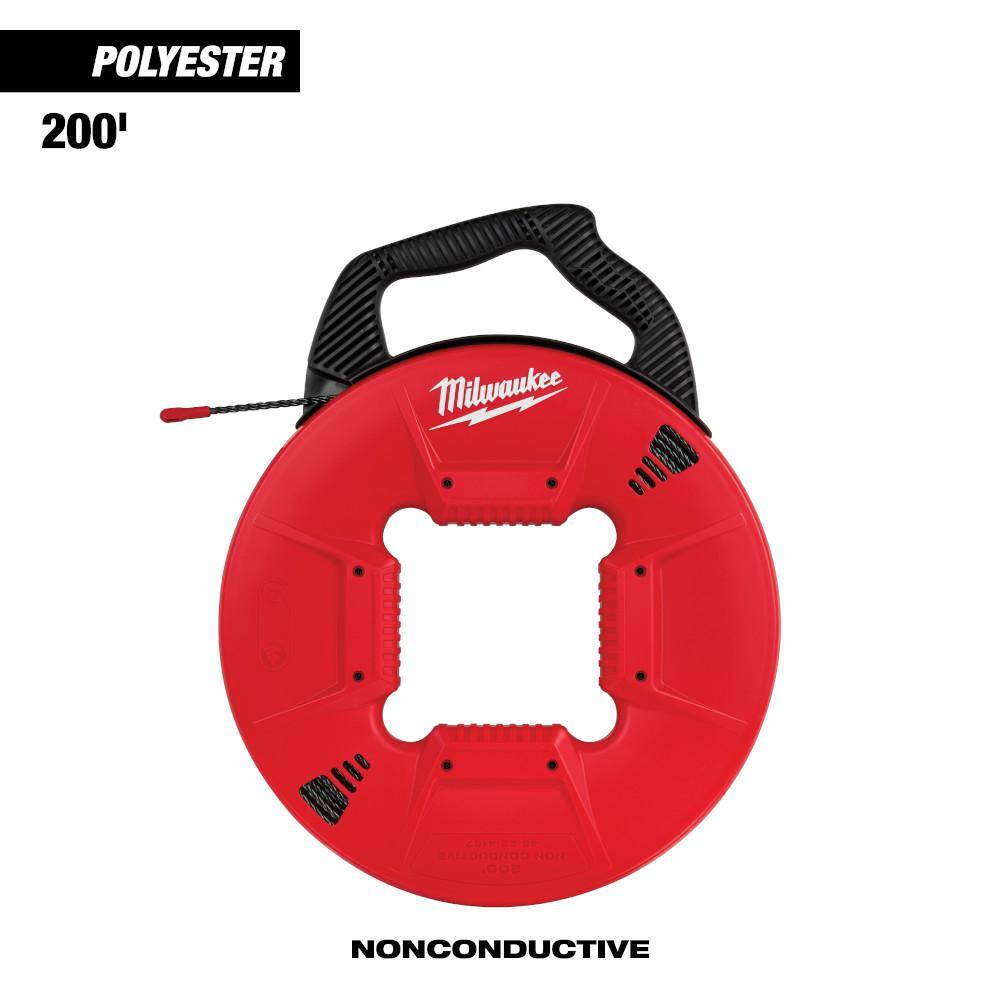 Milwaukee 48-22-4167 200 ft. Polyester Fish Tape with Non-Conductive Tip