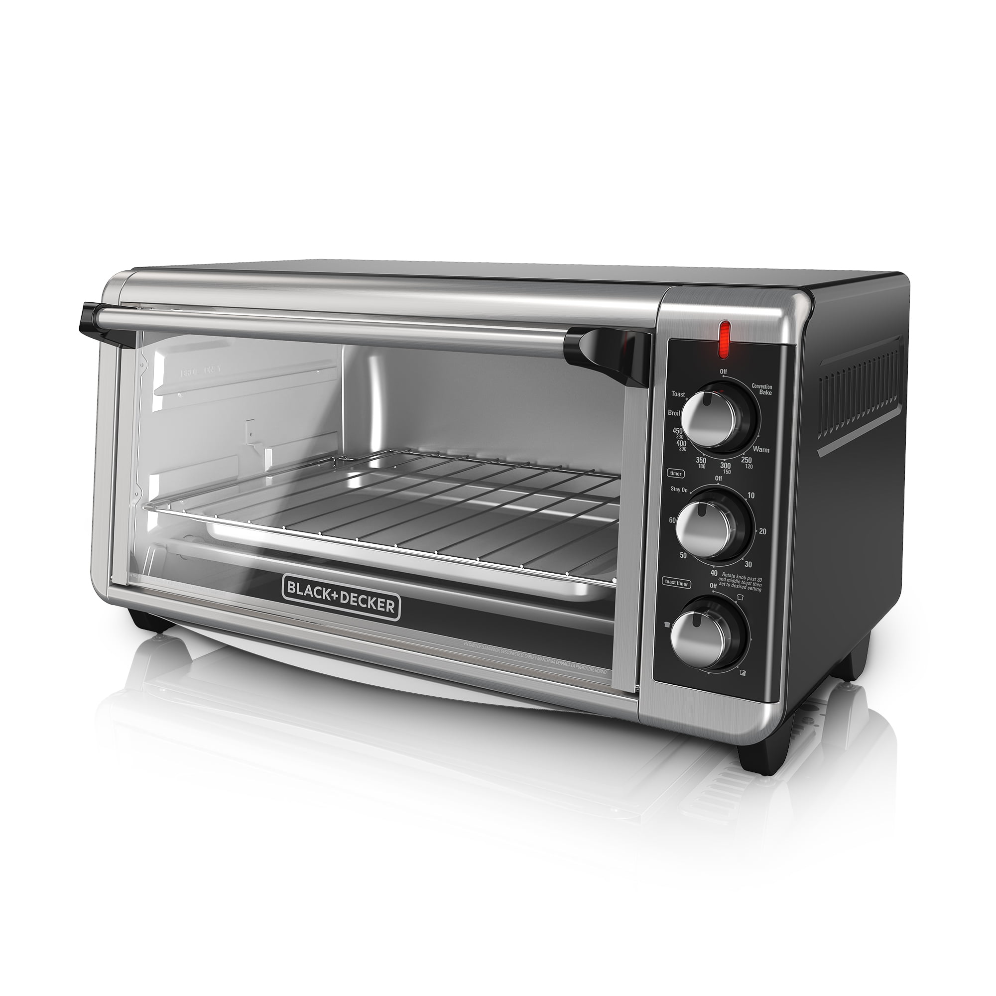 BLACK+DECKER 8 Slice Extra-Wide Stainless Steel Countertop Toaster Oven. TO3250XSB