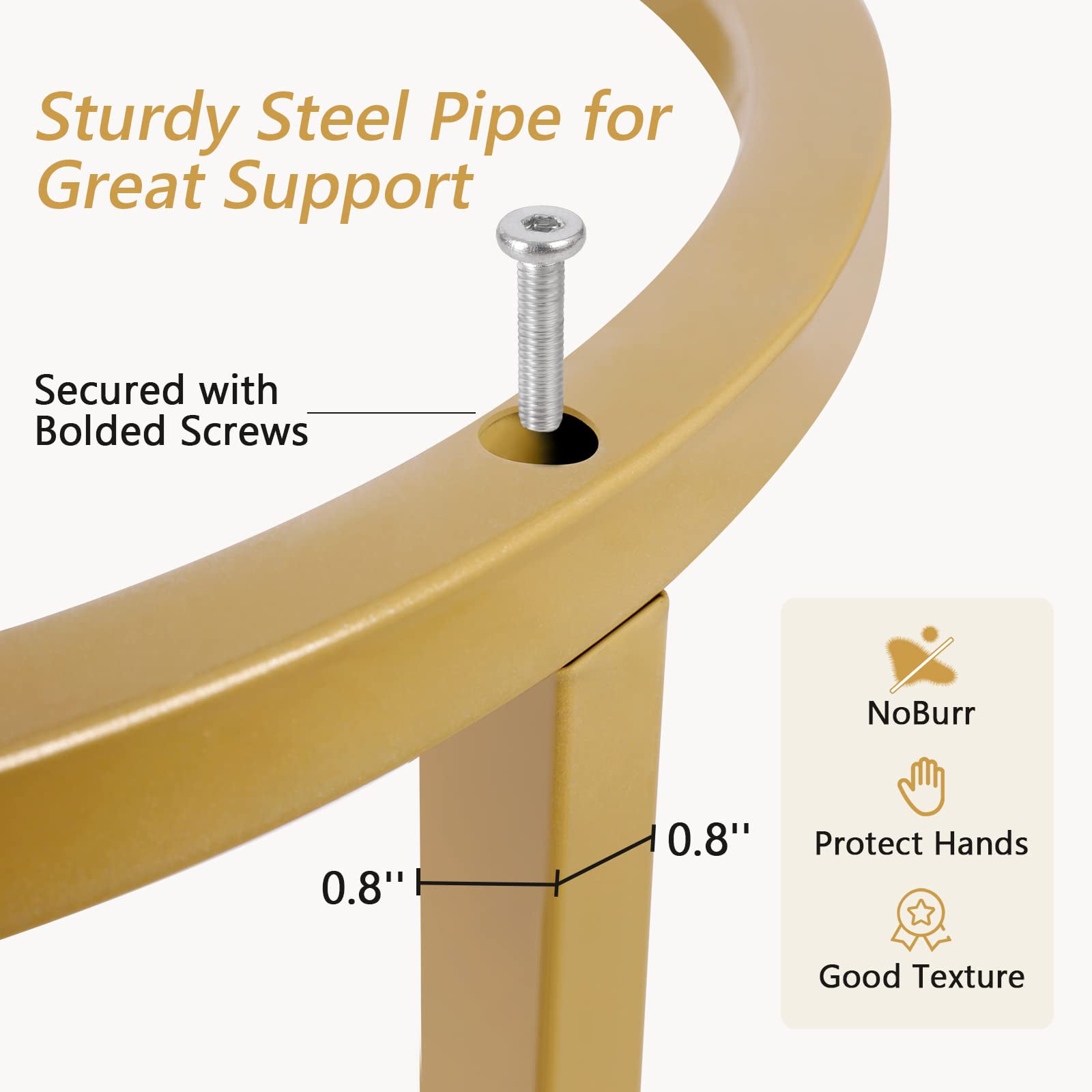 Amzdeal Modern Round Nesting Coffee Table.Set of 2. Marble