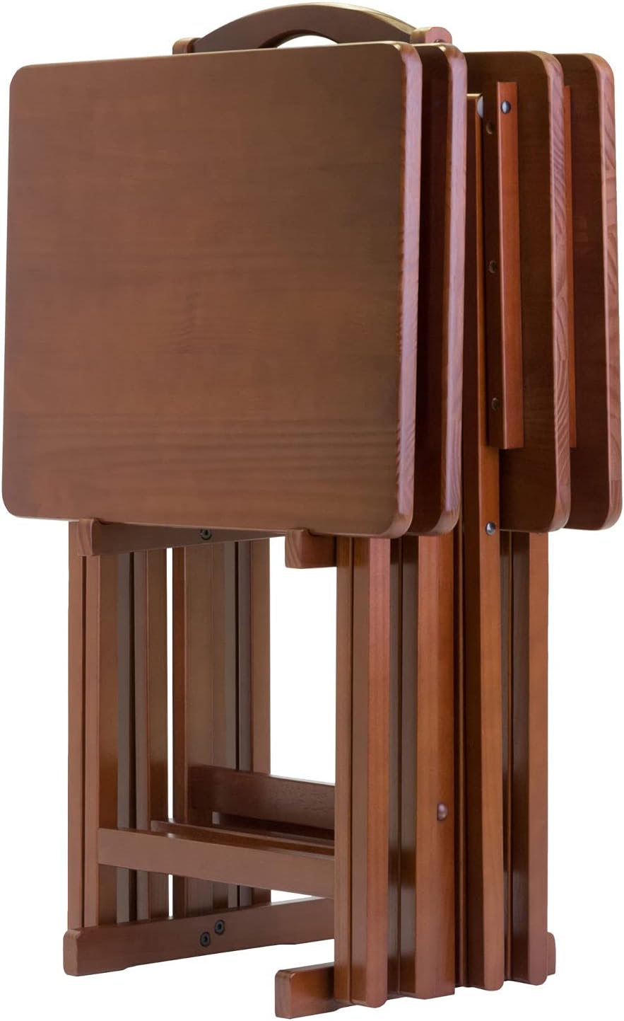 Winsome Alex Snack Table. Walnut. 19.06×14.57×25.98. 5-PC Set