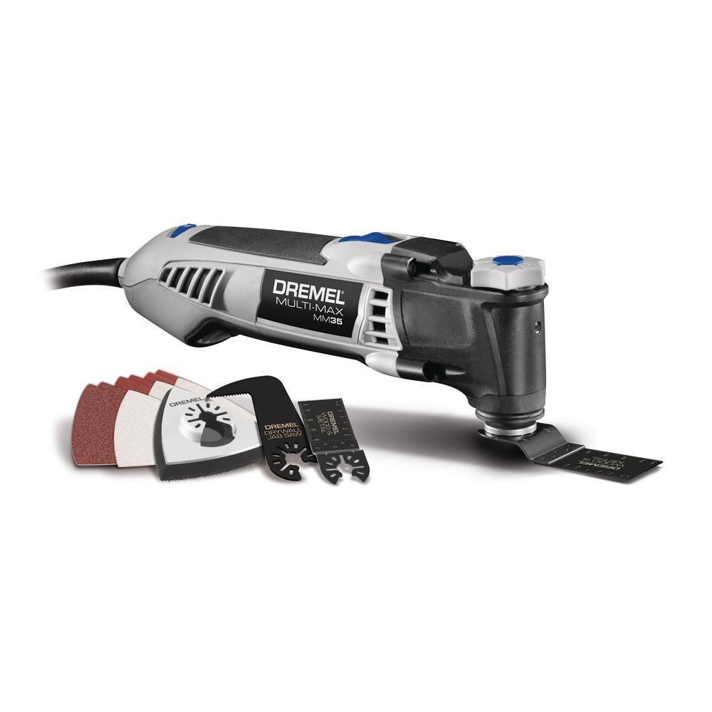 Dremel MM35-01 Multi-Max MM35 3.5 Amp Variable Speed Corded Oscillating Multi-Tool Kit with 12 Accessories and Storage Bag