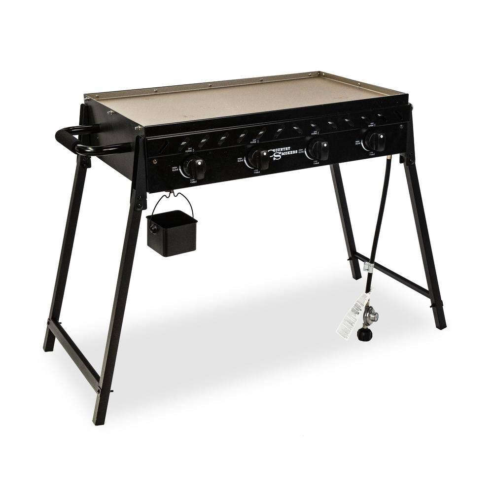 COUNTRY SMOKERS CSGDL0590 The Highland-Horizon 597 sq. in. 4-Burner Portable Gas Griddle Cooking Space in Black