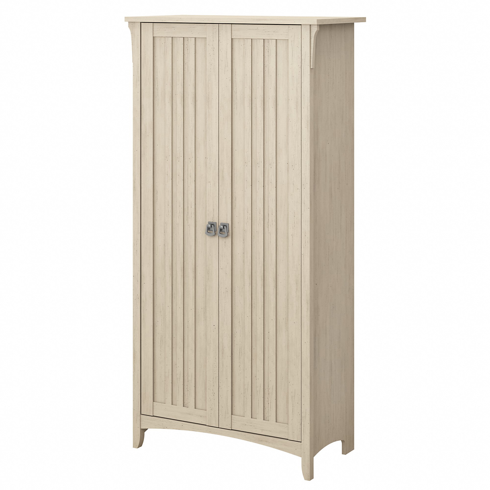 Bush Furniture Salinas Bathroom Storage Cabinet with Doors. Antique White