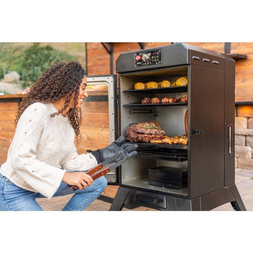 Nexgrill 910-0013 Oakford 1400 Pellet Grill Vertical Smoker in Black