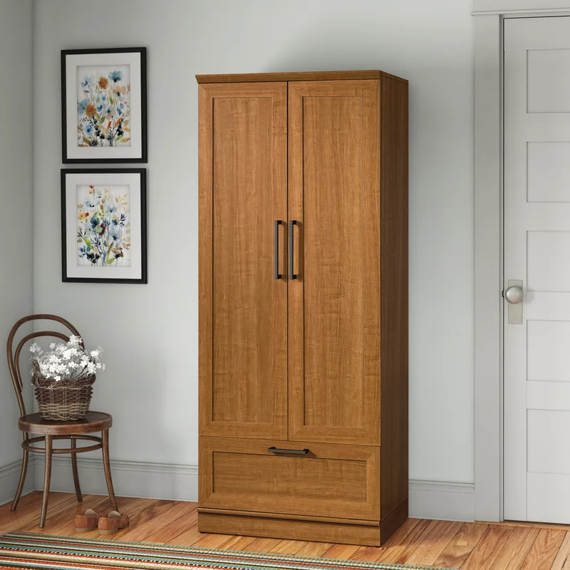 Andover Mills Tiberius Manufactured Wood Armoire Sienna Oak