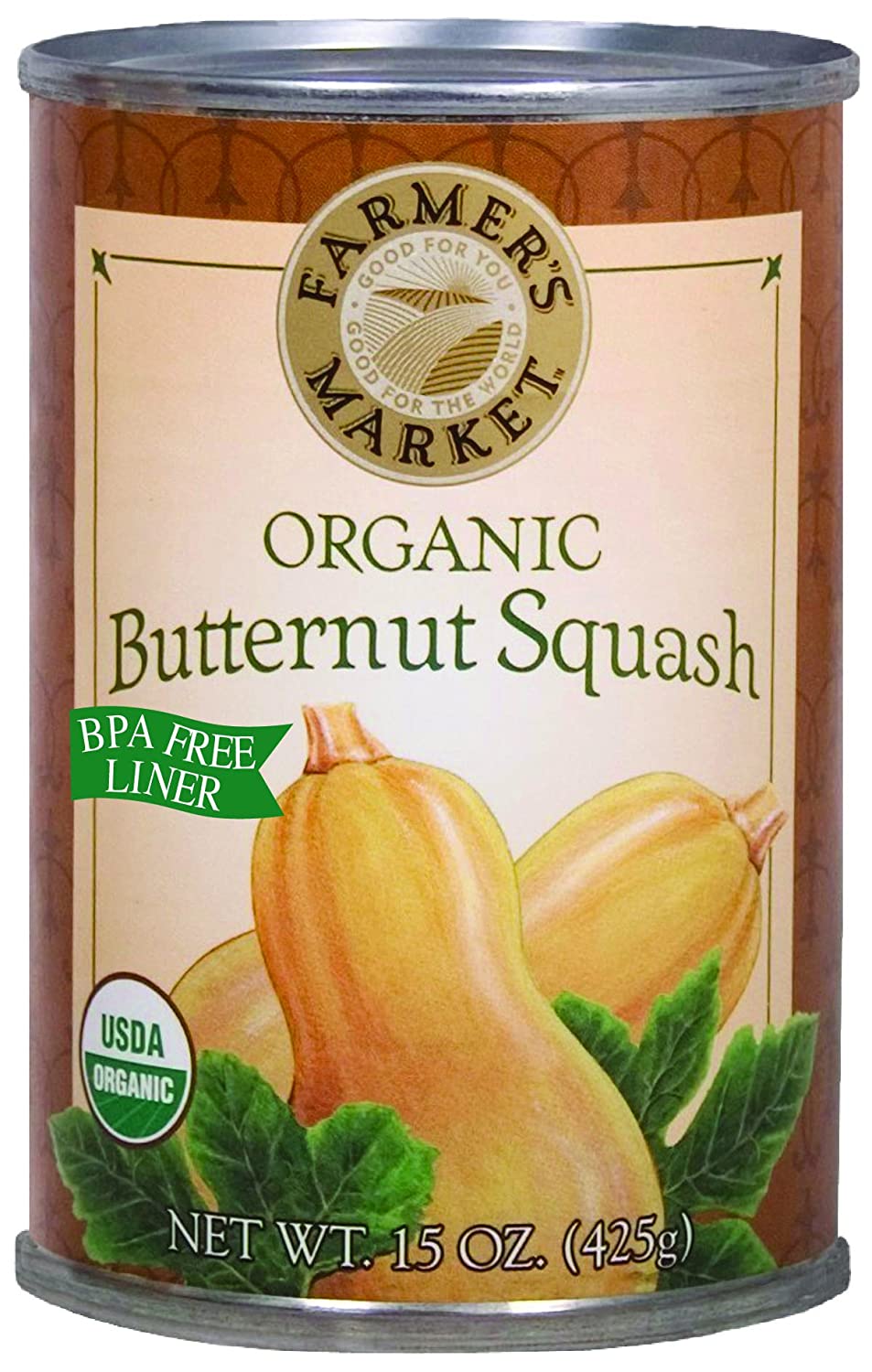 Farmer-s Market Foods Canned Organic Butternut Squash Puree. 15-Ounce (Pack of 12)
