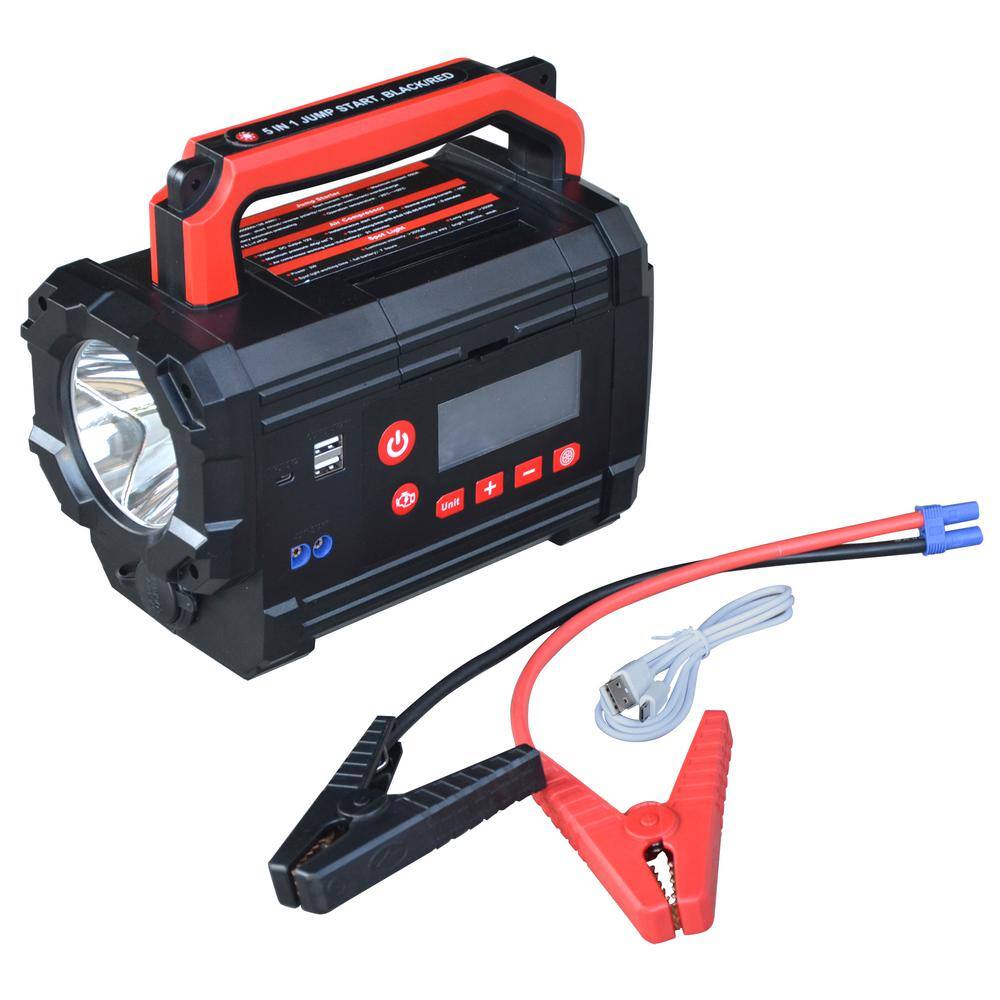 Bigbigmart 91048 5 in 1 Portable Jump Starter Power Pack 99 PSI Air Pump