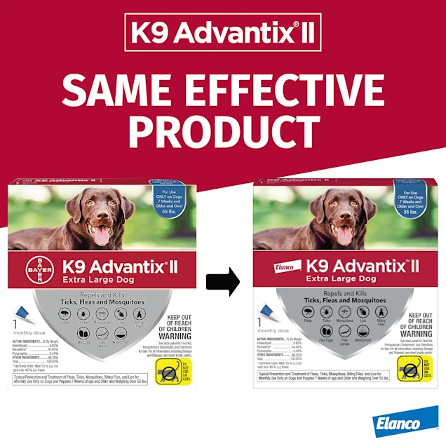 K9 Advantix II Bayer Topical Extra Large Dog Flea and Tick Treatment. Pack of 4