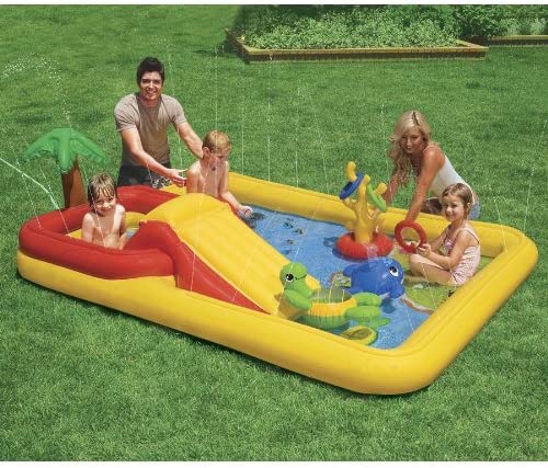 Intex 57454EP 100-inch x 77-inch Inflatable Ocean Children-s Play Center Outdoor Backyard Kiddie Pool and Game Set