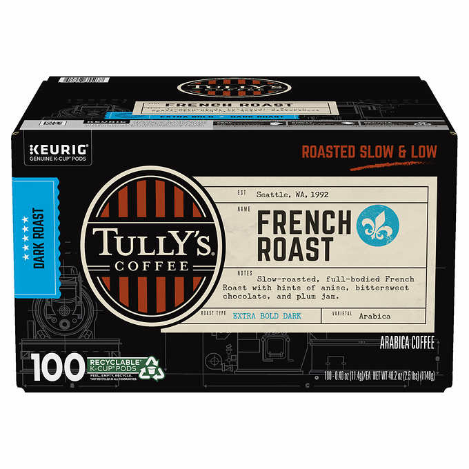 Tully-s Coffee French Roast K-Cups Pods 100-count