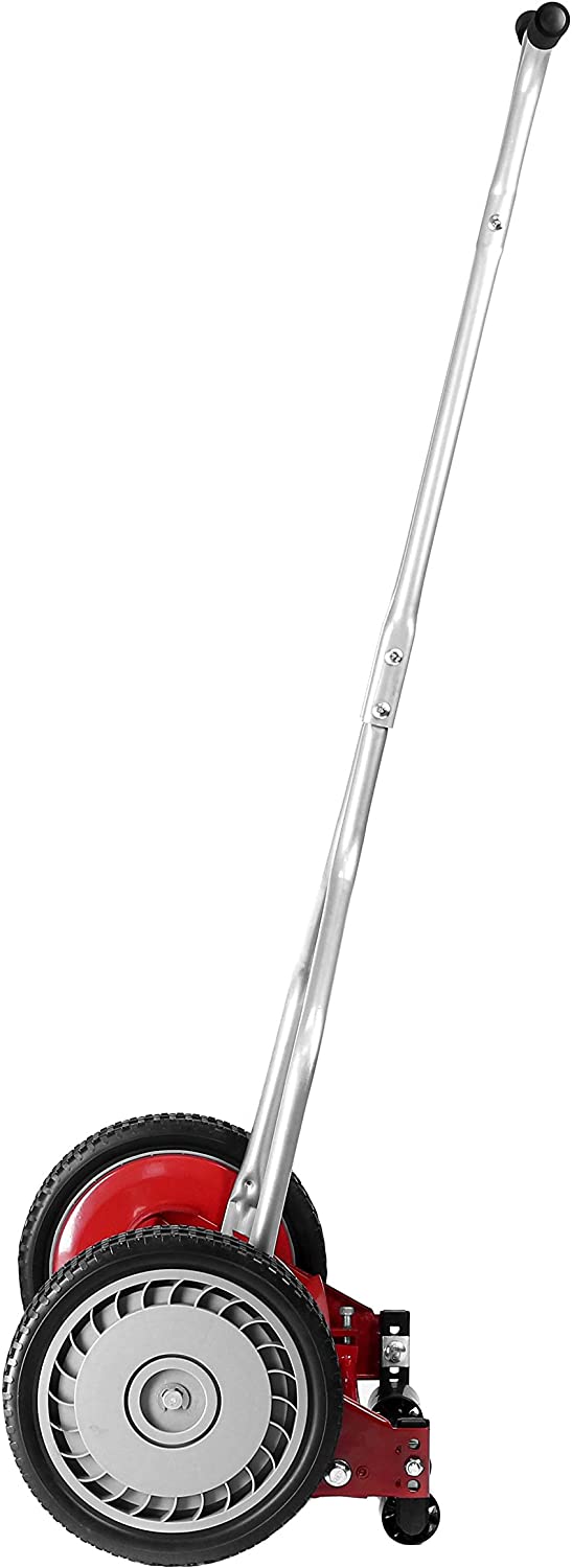 Great States 304-14 14-Inch 5-Blade Push Reel Lawn Mower. Red