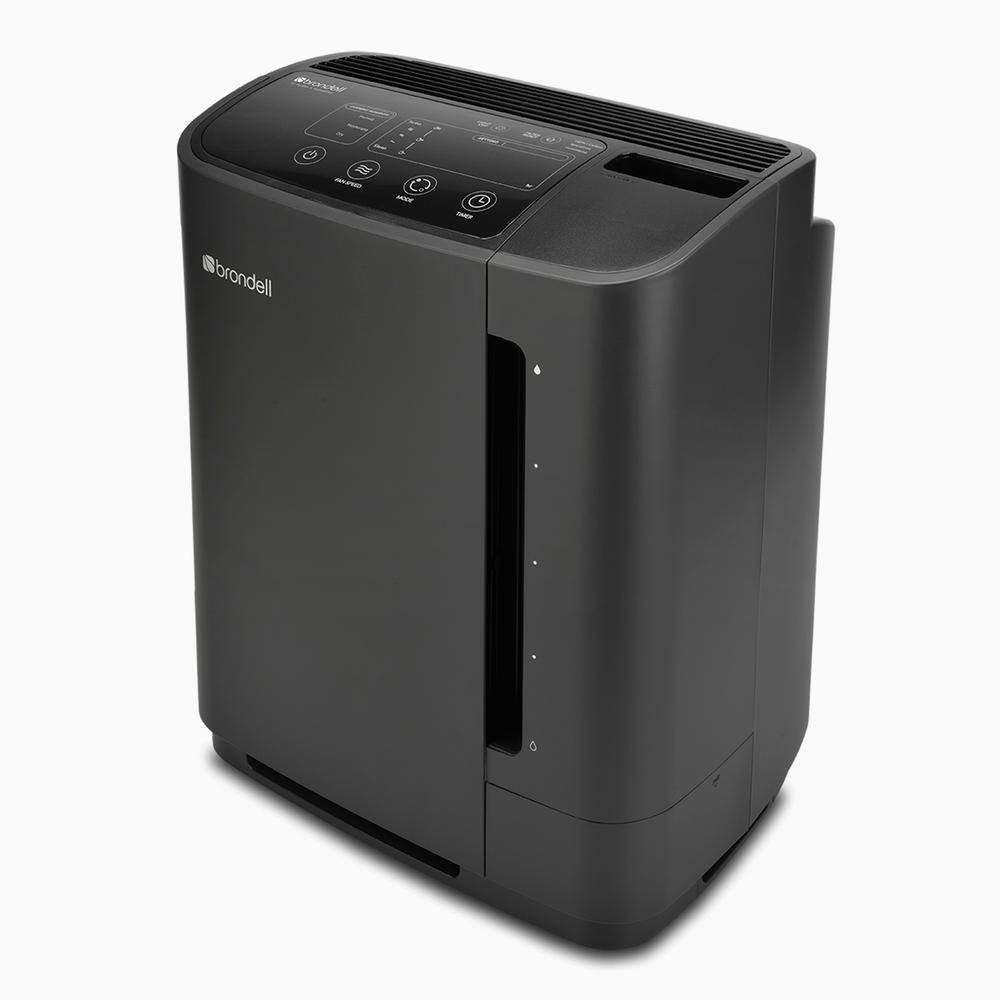 Brondell PR50-B O2+ Revive TrueHEPA Air Purifier Humidifier in Black