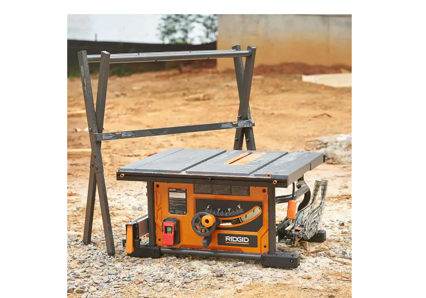 RIDGID R4540 Table Saw with Scissor Stand