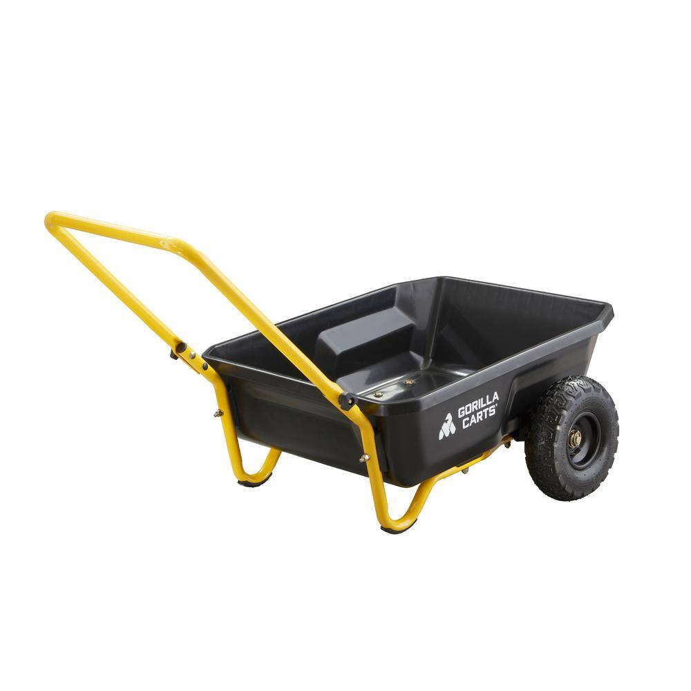 GORILLA CARTS GCR-4 4 cu. ft. Poly Yard Cart