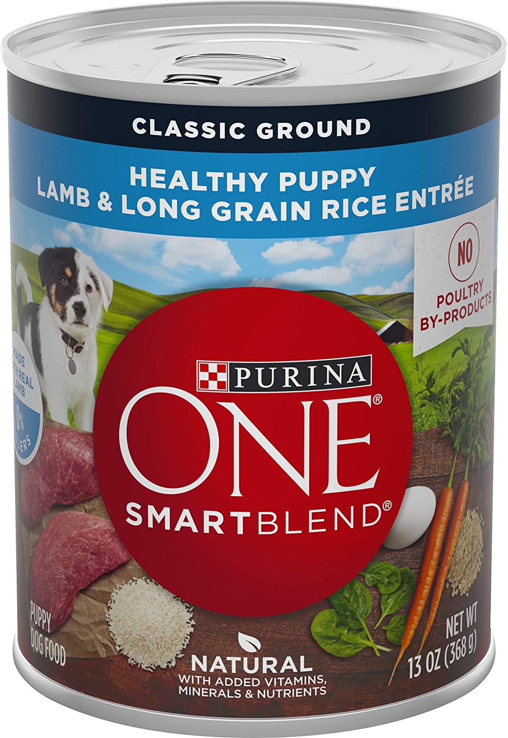 Purina ONE Natural Pate Wet Puppy Food. SmartBlend Healthy Puppy Lamb & Long Grain Rice Entree - (12) 13 oz. Cans