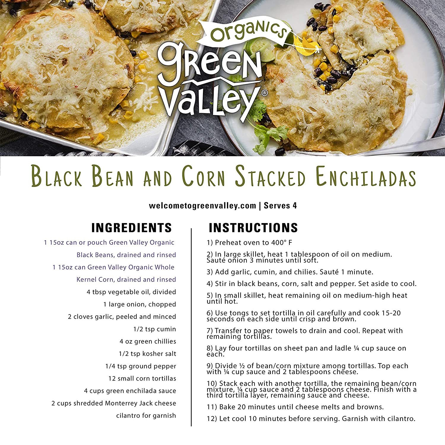 Green Valley Organics Whole Kernel Corn. 15 oz can (Pack of 4)