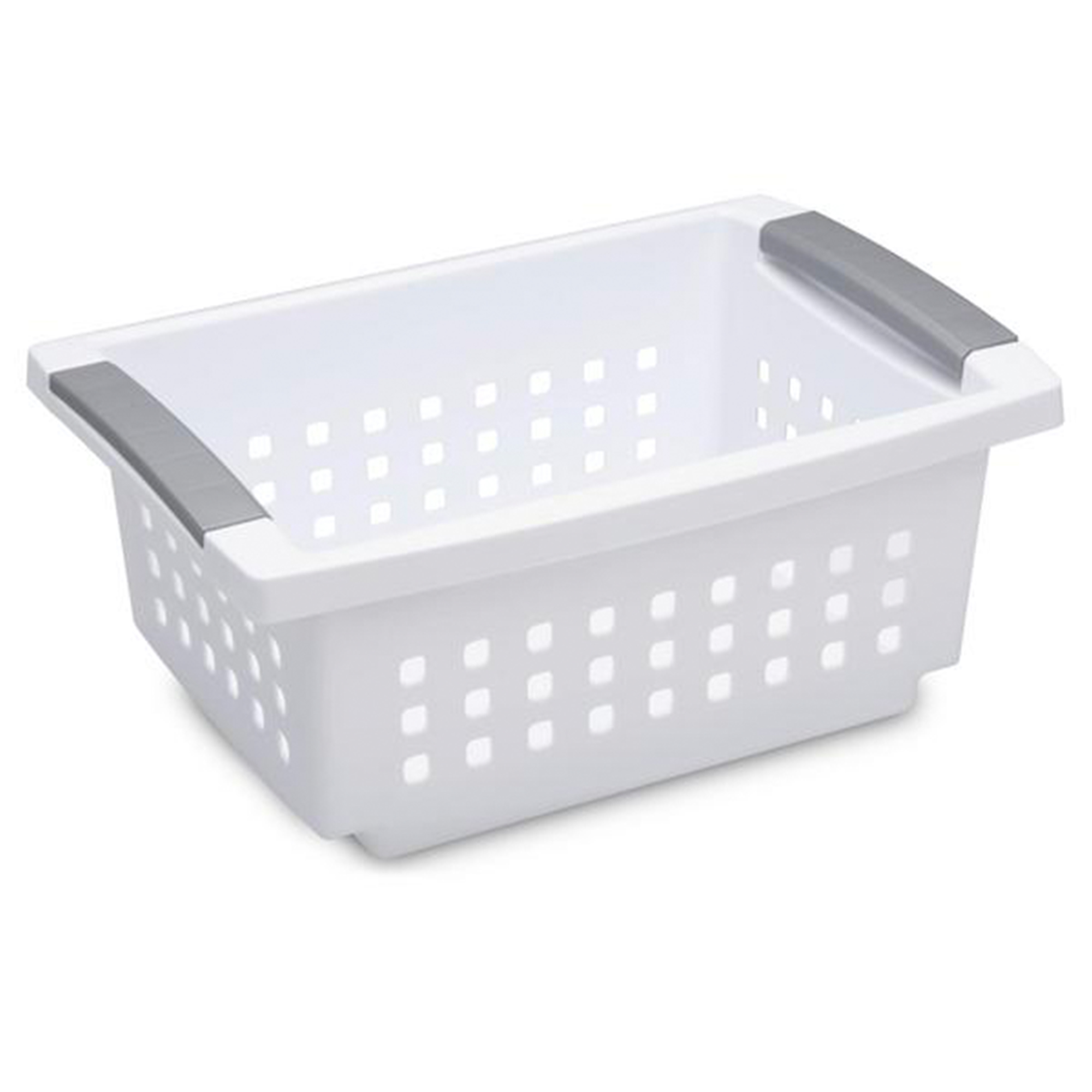 Sterilite Small Stacking Storage Basket with Comfort Grip Handles. 8 Pack
