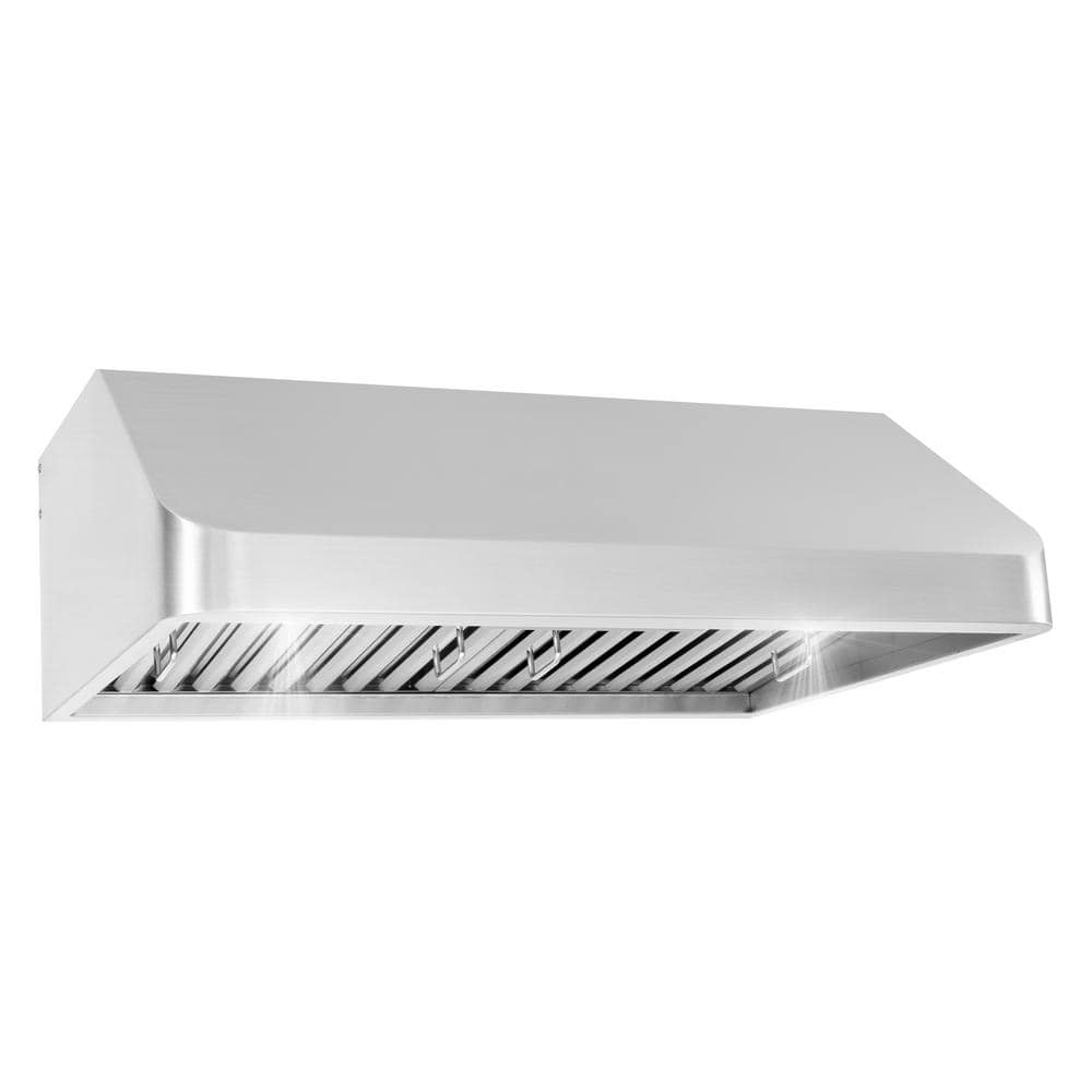 Cosmo COS-QB75 30 in. Ducted Under Cabinet Range Hood in Stainless Steel with Push Button Controls. LED Lighting and Permanent Filters