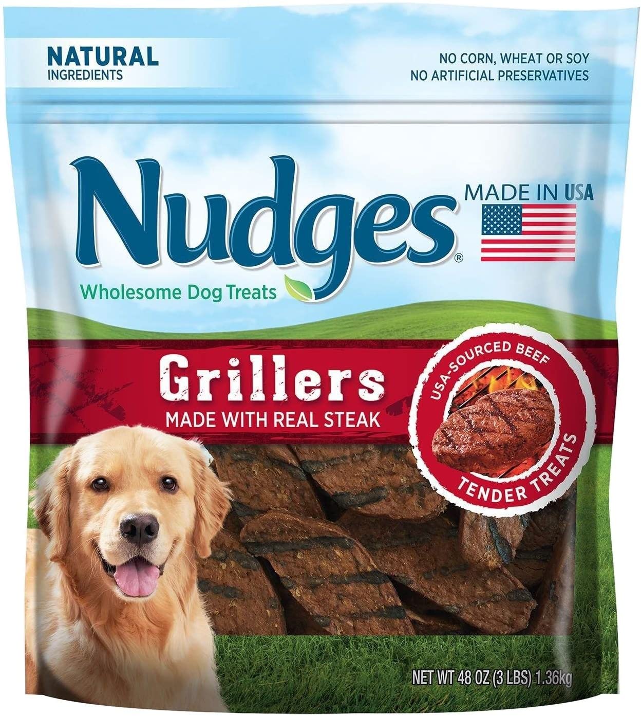 Nudges Wholesome Dog Treats. Steak Grillers (48 oz.) BIG BAG