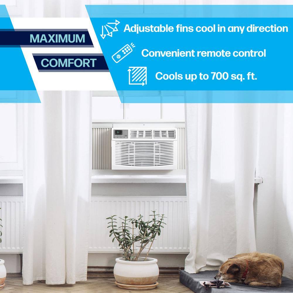 Arctic Wind 1AW18000EA 230V 18.000 BTU DOE Digital Window Air Conditioner for up to 1.000 Sq.Ft.. Powerful Cooling w/Remote Control