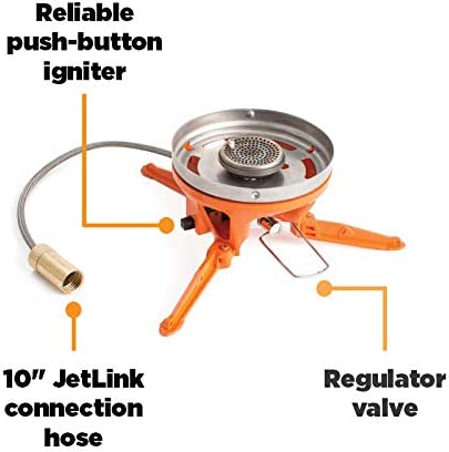 Jetboil Luna Satellite Side Burner for Eureka! or Jetboil Jetlink Camping and Backpacking Stoves (1090949)