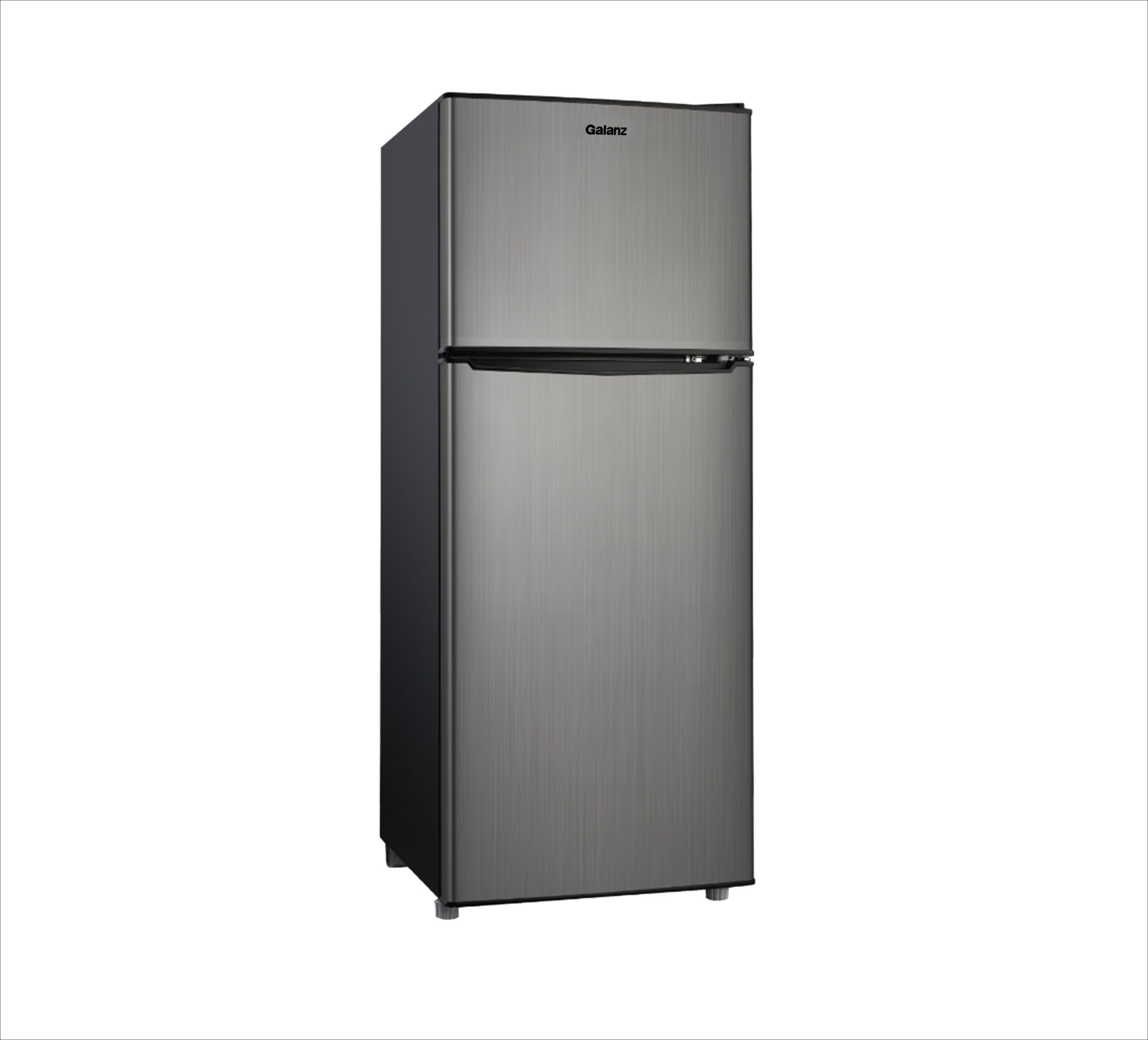 Galanz 4.6. Cu ft Two Door Mini Refrigerator with Freezer. Stainless Steel
