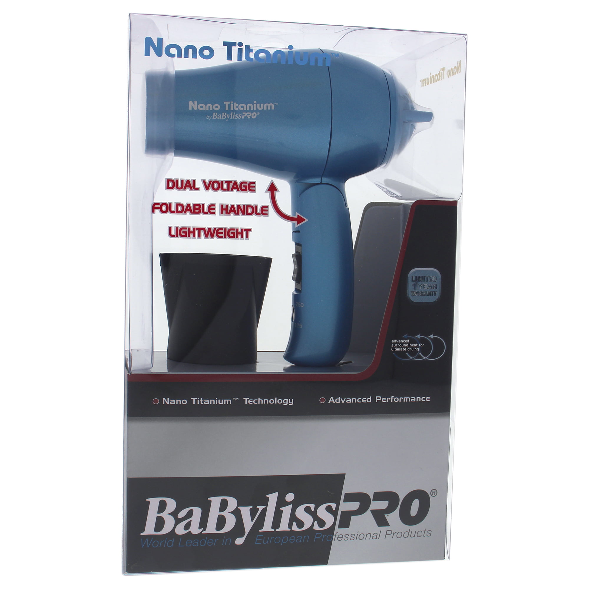 BaBylissPRO Nano Titanium Travel Size Hair Dryer