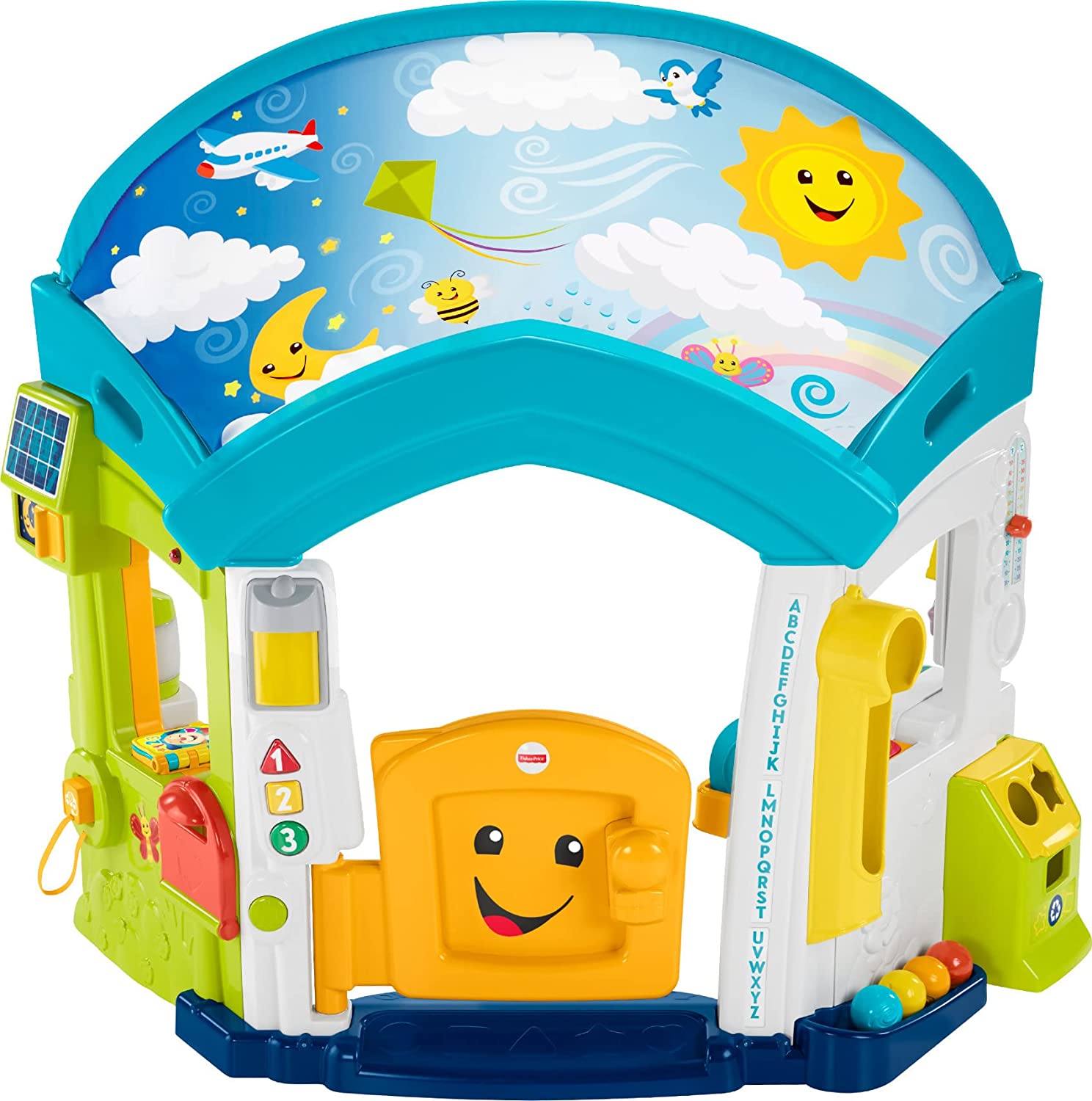 Fisher-Price Laugh & Learn Baby & Toddler Playset Smart Learning Home Interactive Playhouse with Smart Stages Content for Ages 6+ Months