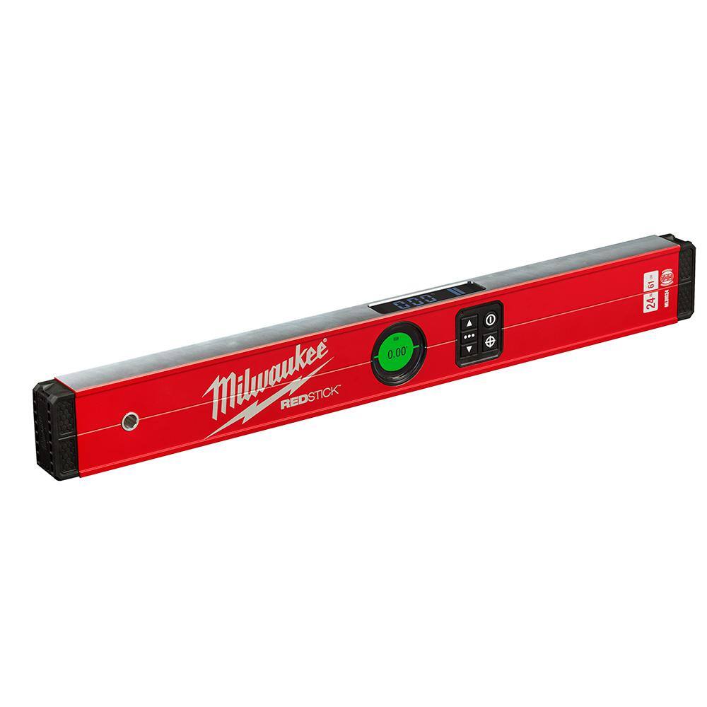 Milwaukee MLDIG24-2114-21 24 in. REDSTICK Digital Box Level with Pin-Point Measurement Technology and 550 Lumens LED Rechargeable Flood Light